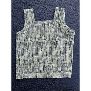 Women’s medium pleat pleat by Rafael green, black white pleated dressy tank top